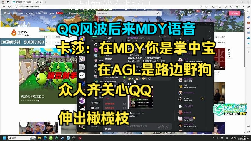 【飞狙】QQ风波后来MDY语音 卡莎:你在MDY掌中宝 在AGL是路边野狗!!哔哩哔哩bilibili