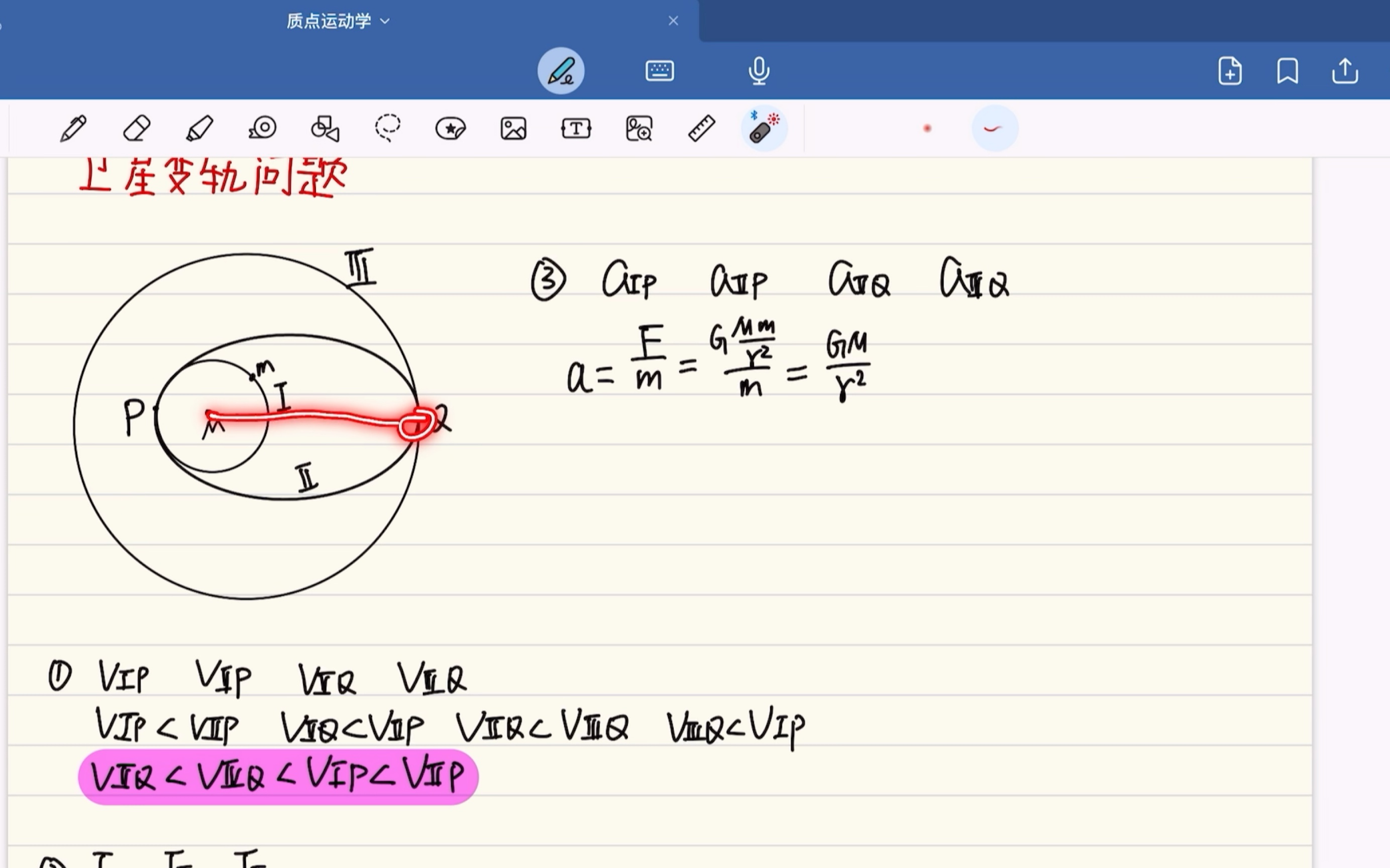 【天体运动】30.卫星变轨问题中的参数比较
