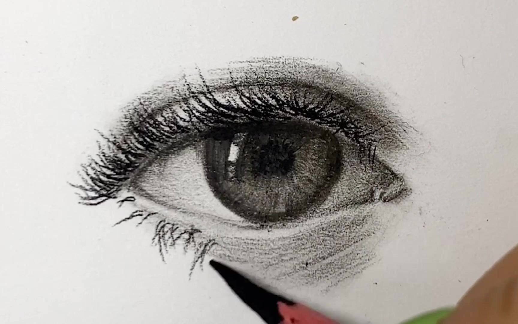 素描教你如何画出卡姿兰的大眼睛你get到了吗记得收藏哦