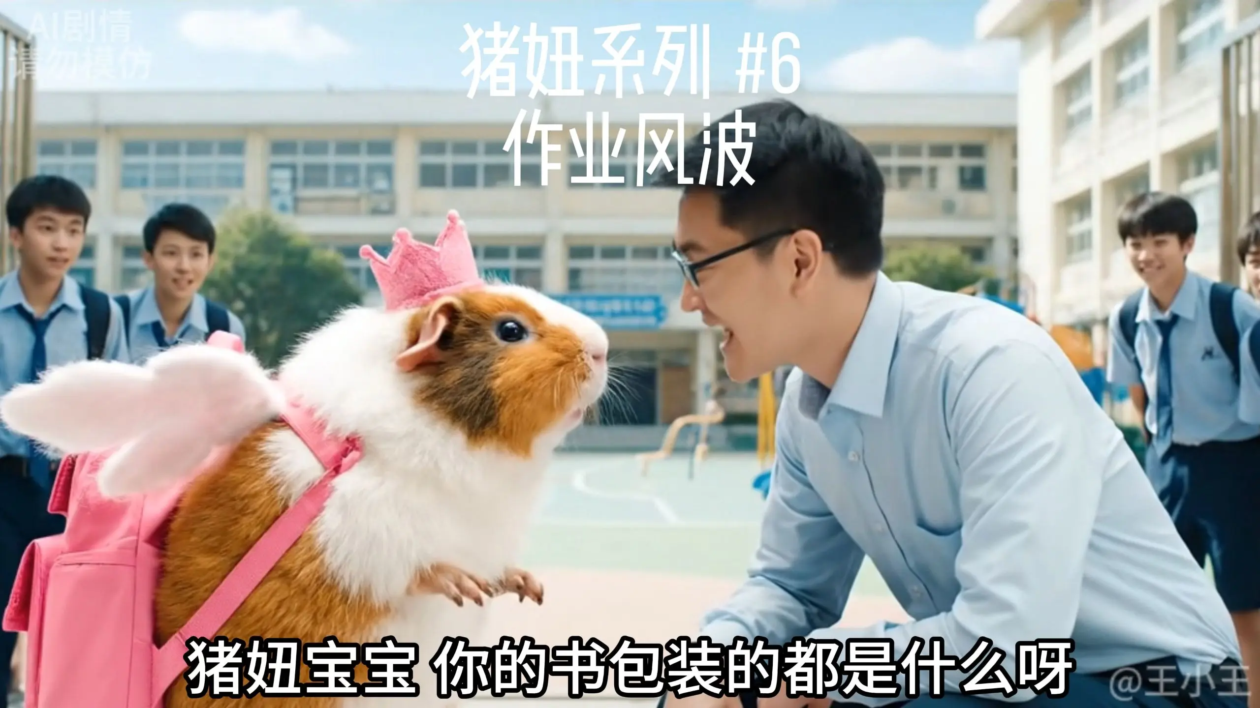 猪妞没写作业,开学想蒙混过关结果被老师发现了_哔哩哔哩_bilibili