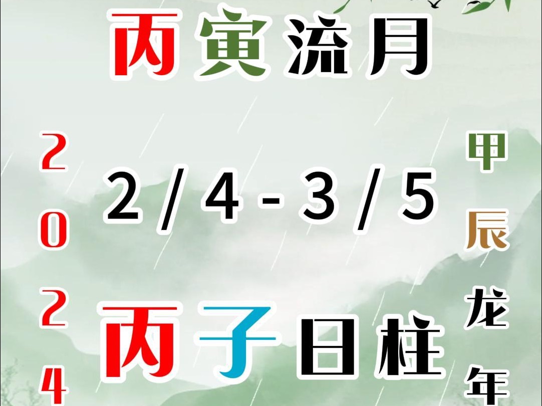 [图]丙子日主2024甲辰龙年丙寅月预测分析｜公历2月4日至3月5日