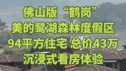 佛山版“鹤岗”美的鹭湖森林度假区,94平方住宅,4500一平方,总价43万,带精装!#沉浸式看房体验 #美的鹭湖楼盘 #高明房产 #佛山房产哔哩哔哩...