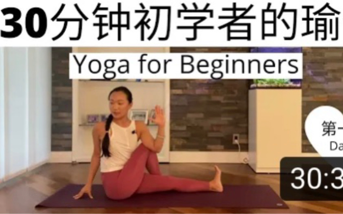 30分钟初学者的瑜伽课程 Day 1 | 零基础瑜伽入门系列课程 | Yoga for Beginners Series #1哔哩哔哩bilibili