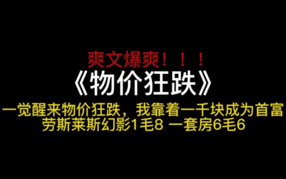 一觉醒来物价狂跌,我靠着一千块成为首富... ~小说推荐物价狂跌哔哩哔哩bilibili