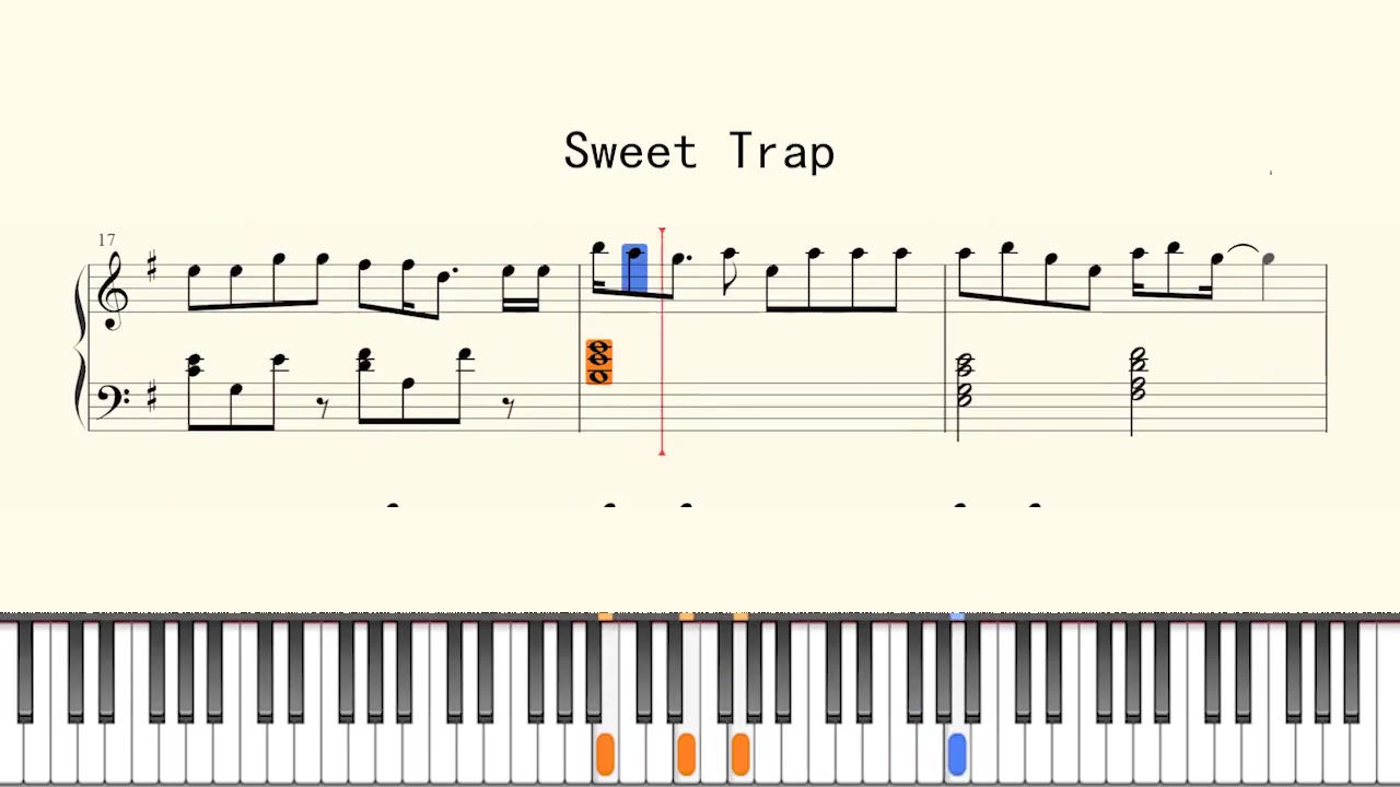 钢琴谱sweettrap钢琴钢琴谱日常练琴钢琴教程钢琴简谱钢