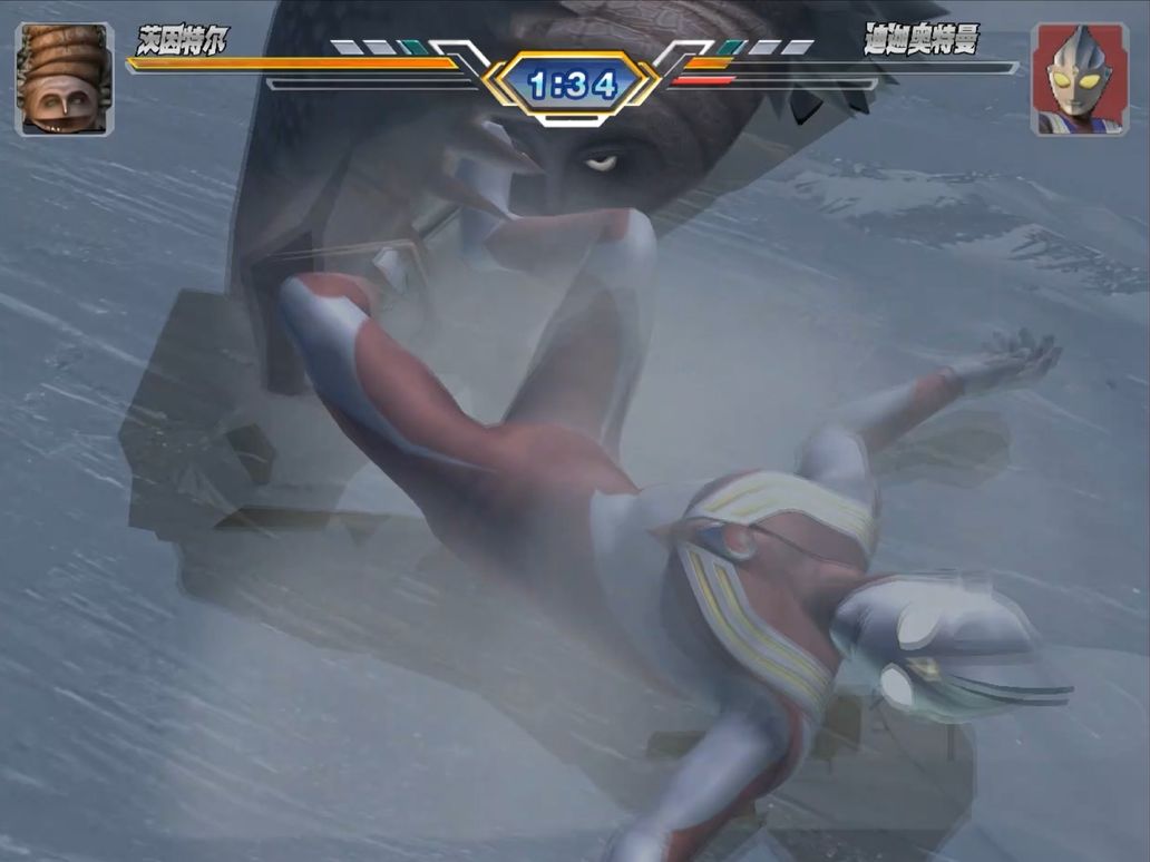 奥特曼格斗进化3 迪迦强力型被虐