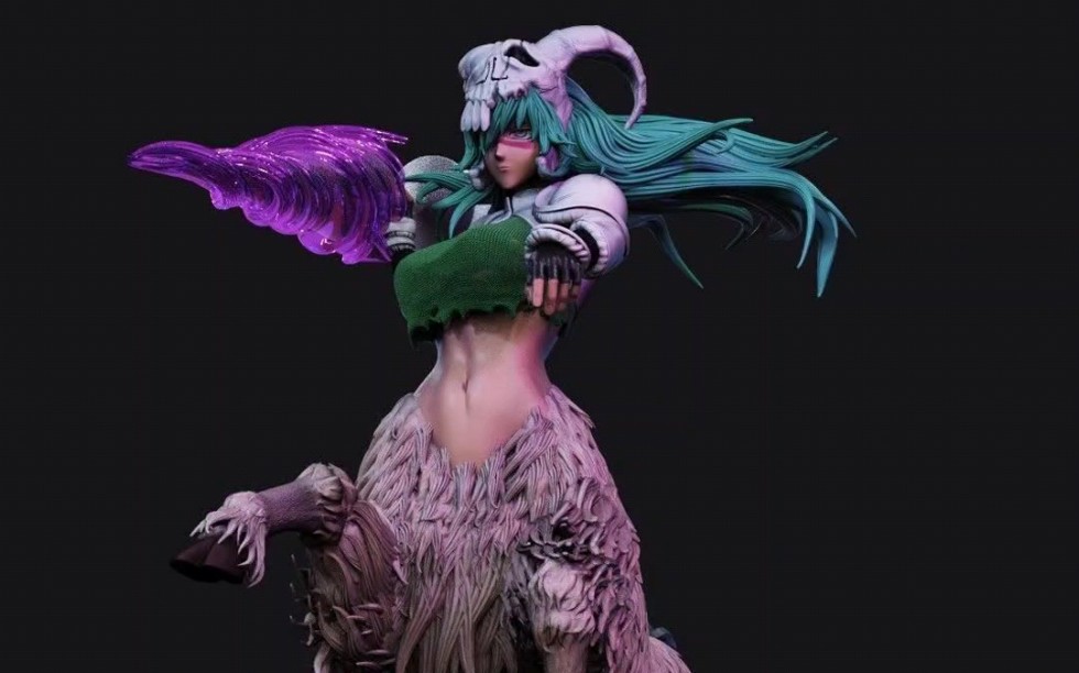 死神原三十刃妮莉艾露归刃解放羚羊姬3d打印手办