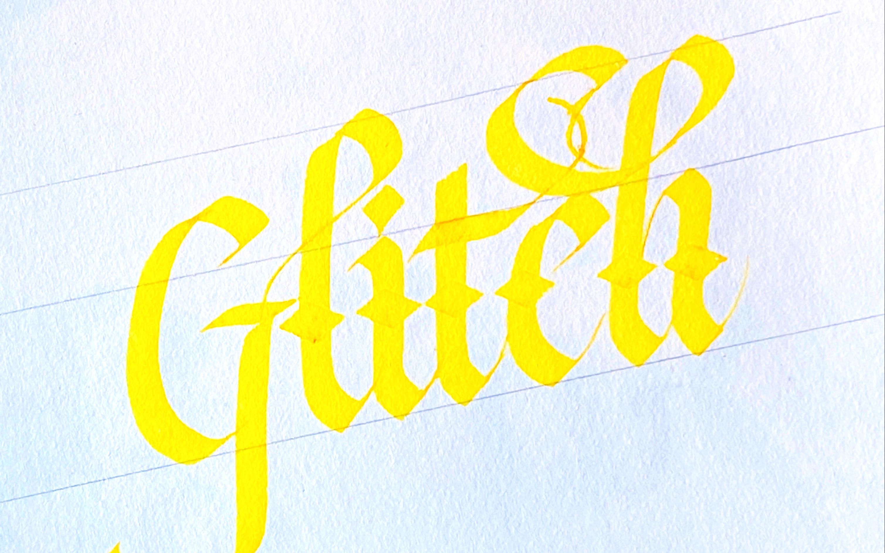 calligraphy | 英文花体字 | 练字打卡 | glitch