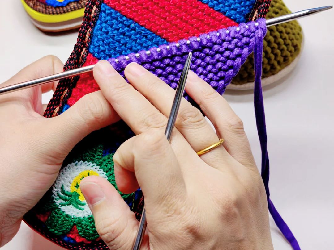 编织坊编织人生论坛diy布线拖鞋秋冬雅馨绣坊爱织针棉鞋拖鞋视频教程