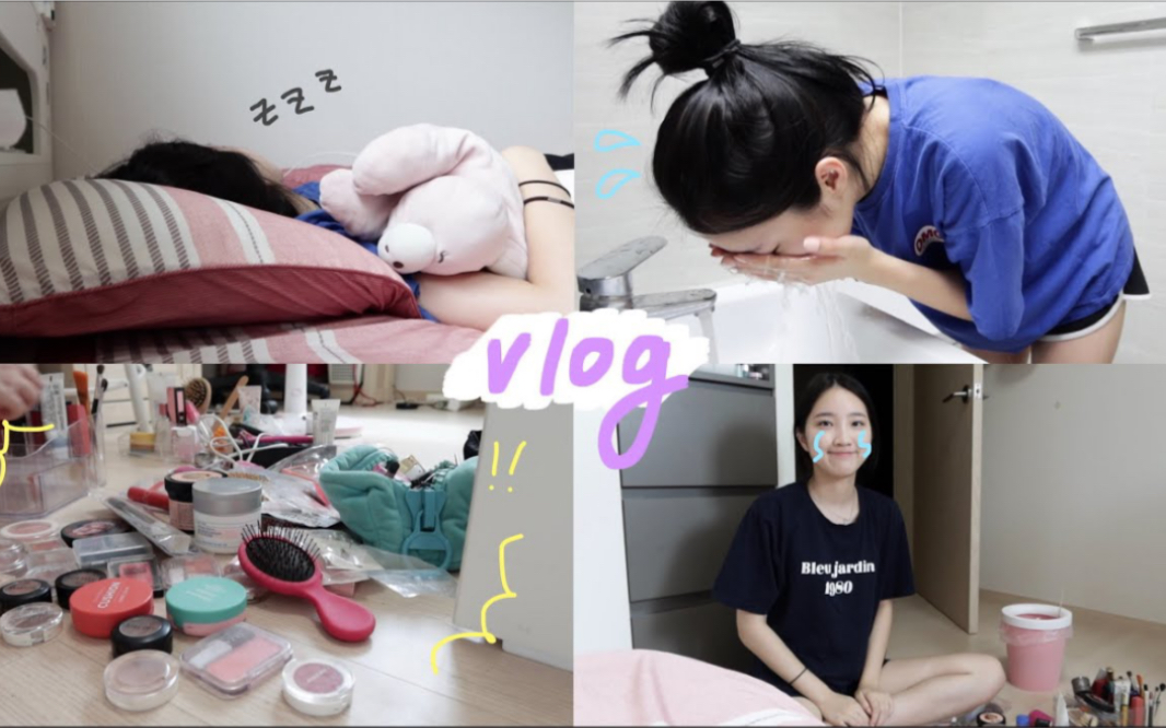 [sebin]VLOG | 网课开学 | 整理介绍化妆品 | 韩国女生日常哔哩哔哩bilibili