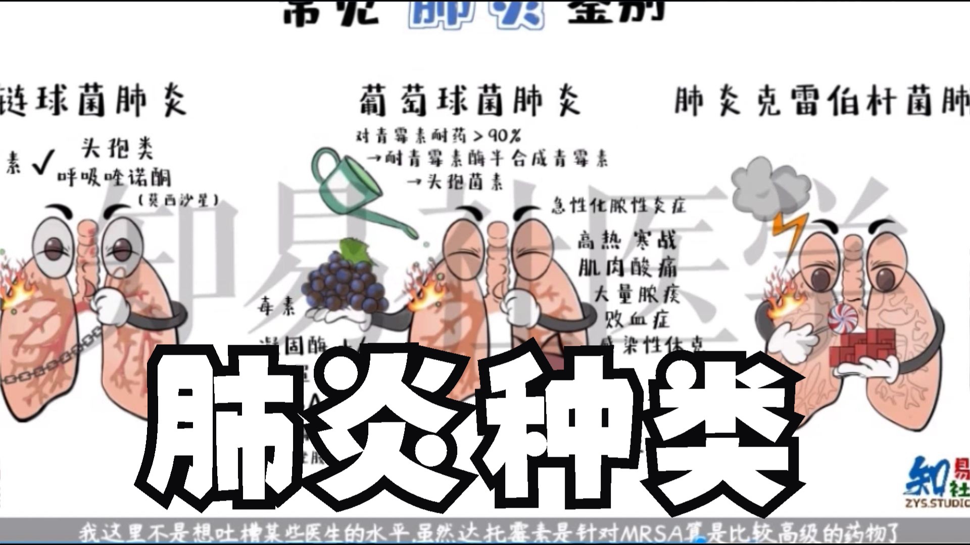 手绘精讲 | 各种肺炎鉴别哔哩哔哩bilibili