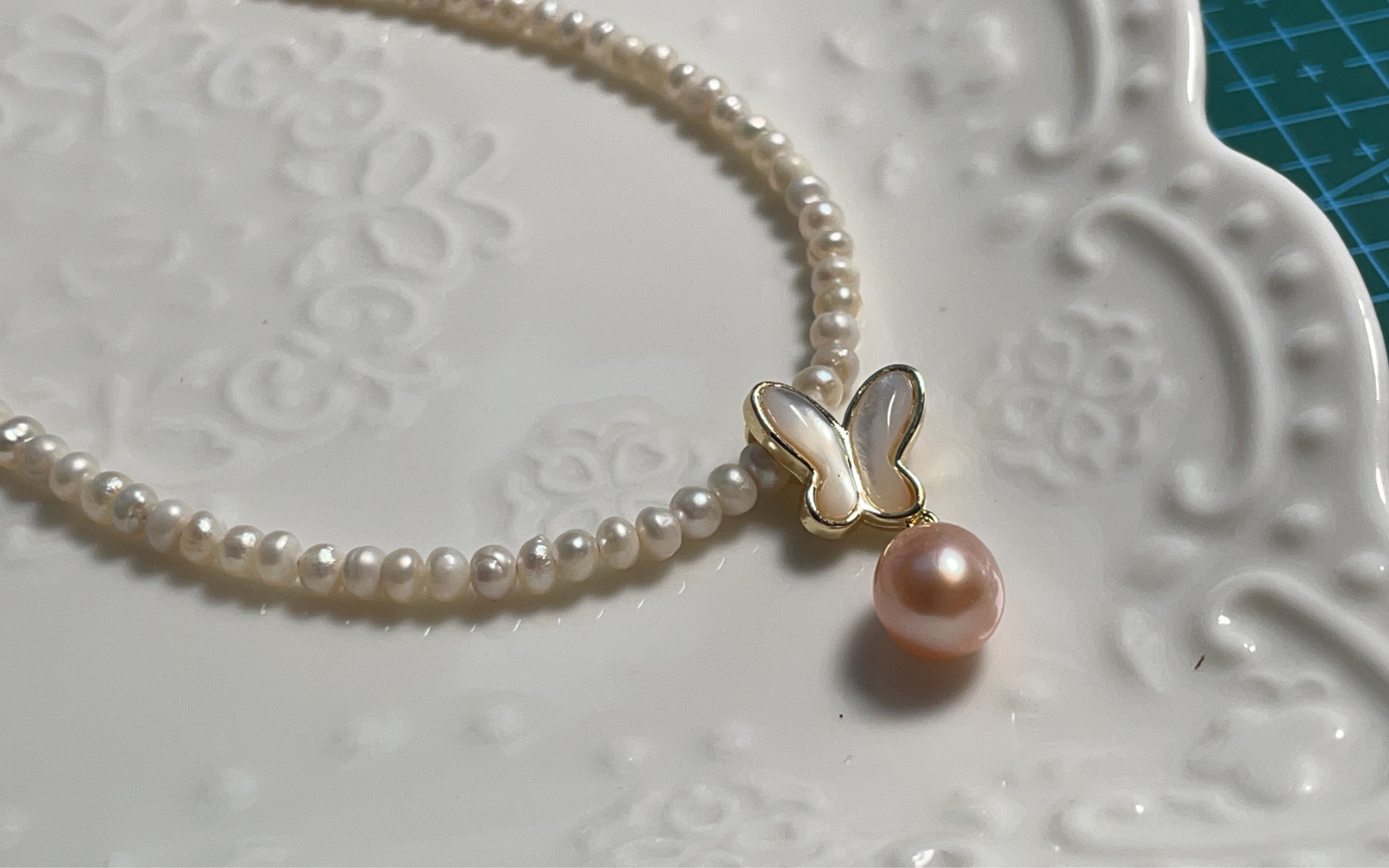 88胡萝卜非偏远包邮2毫米福利款白贝母珍珠项链