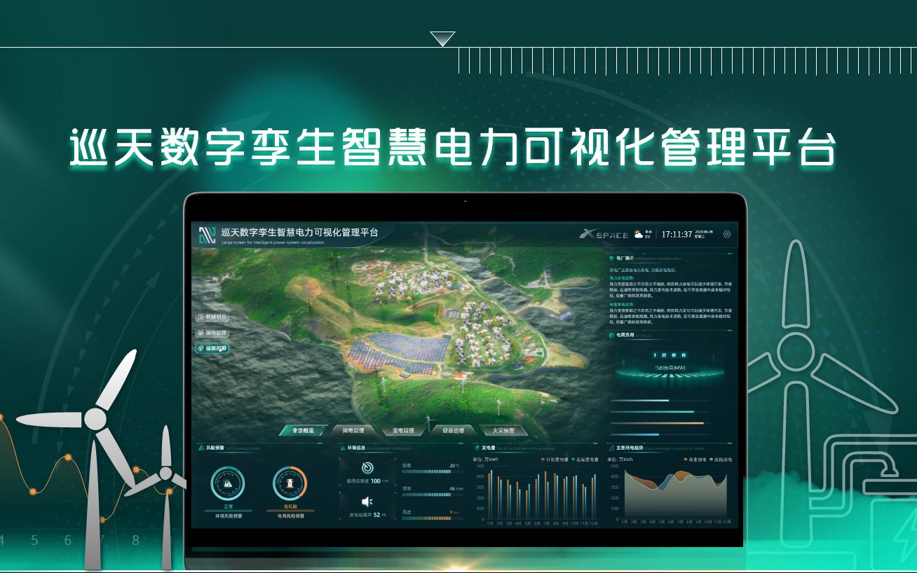 巡天数字孪生智慧电力可视化管理平台