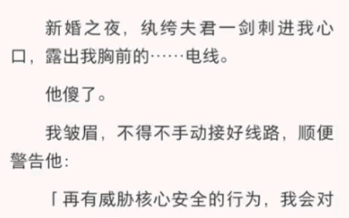 新婚之夜,夫君一剑刺进我胸前的……电线……《心口包容》短篇小说古言哔哩哔哩bilibili