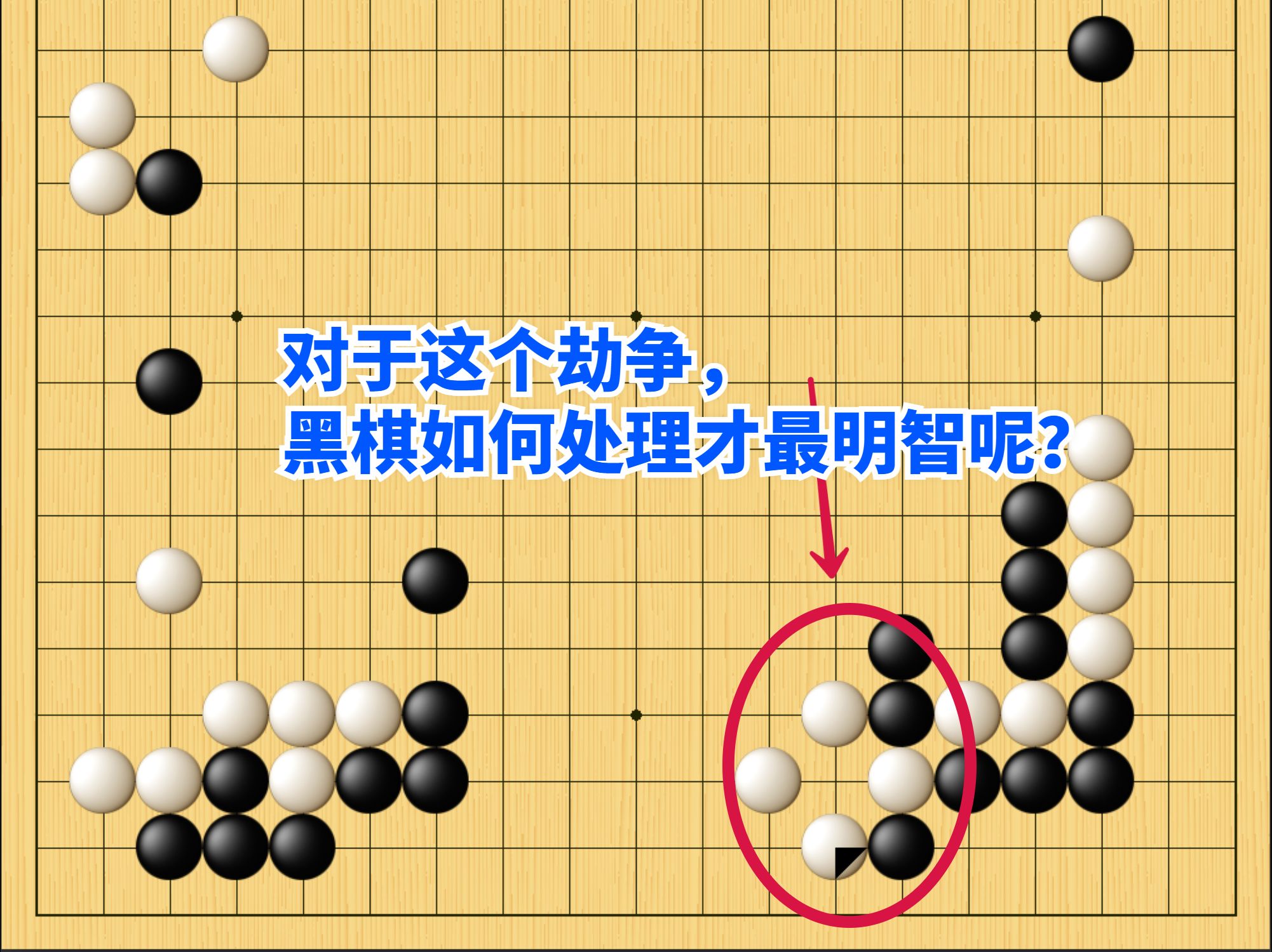 围棋野狐中段示范对局(125):开劫的时机决定胜负!桌游棋牌热门视频