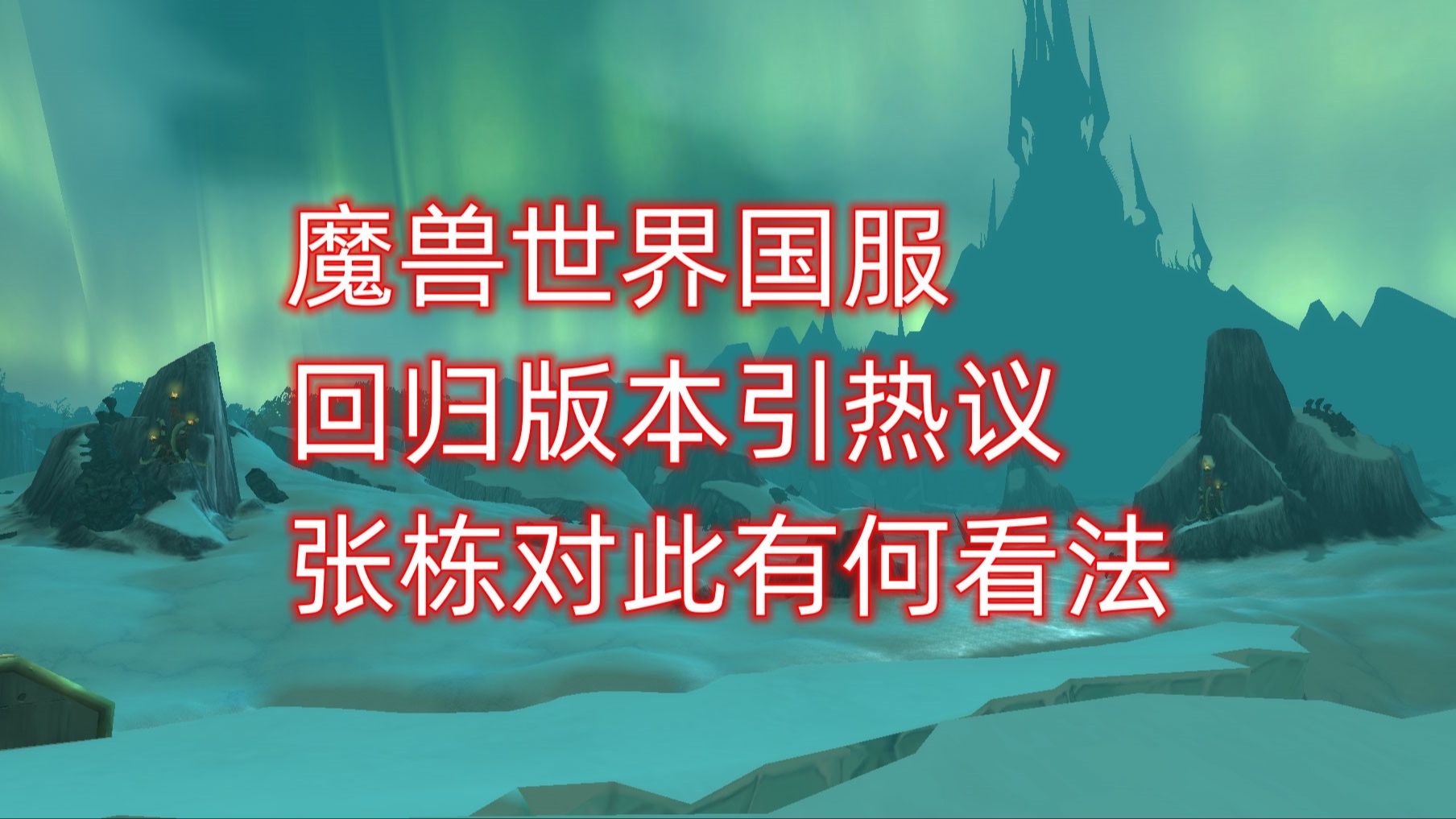 魔兽世界国服回归版本引热议,张栋对此有何看法哔哩哔哩bilibili魔兽世界