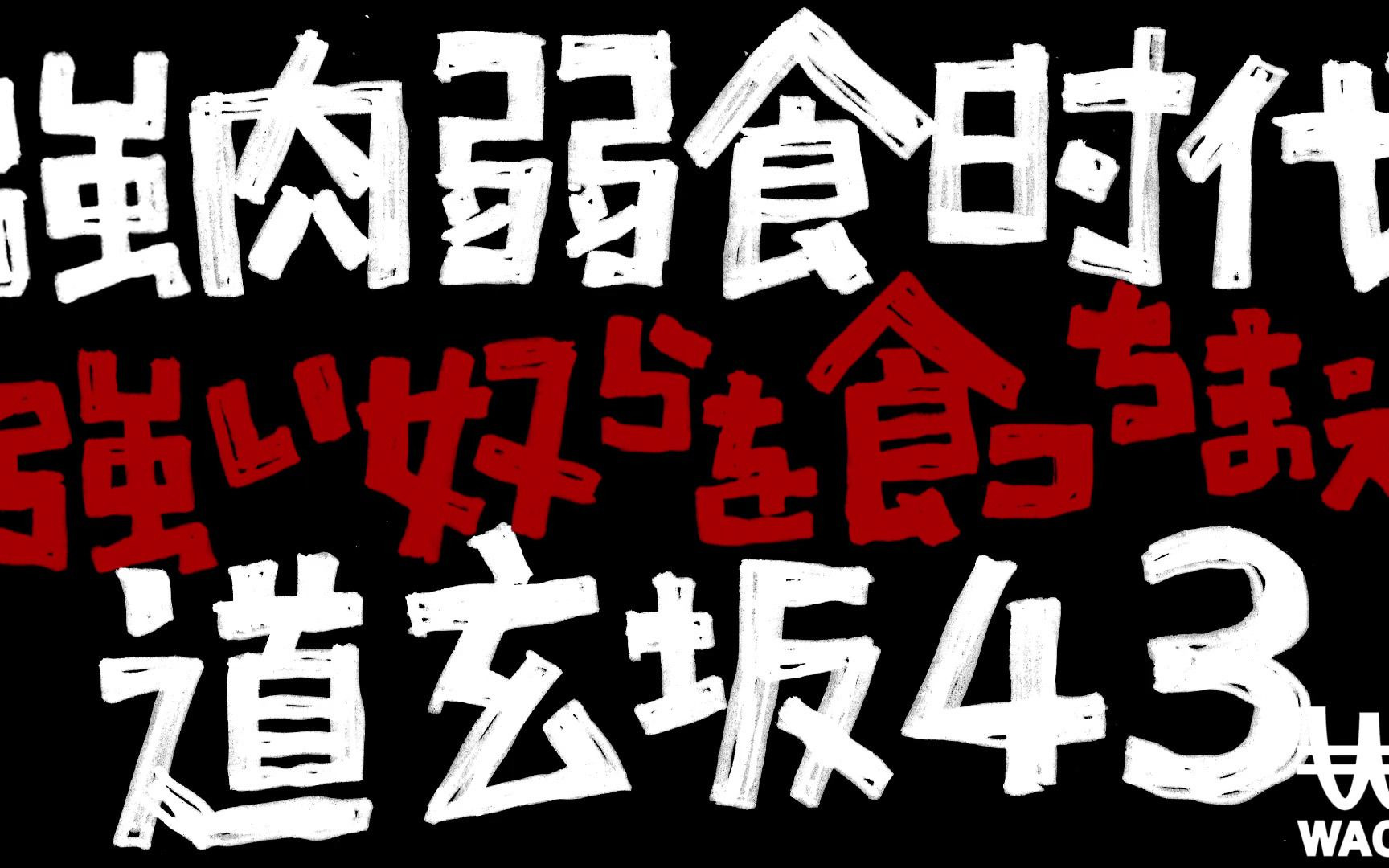 【中字】道玄坂43「强肉弱食时代 〜强い奴らを食っちまえ〜」MV哔哩哔哩bilibili