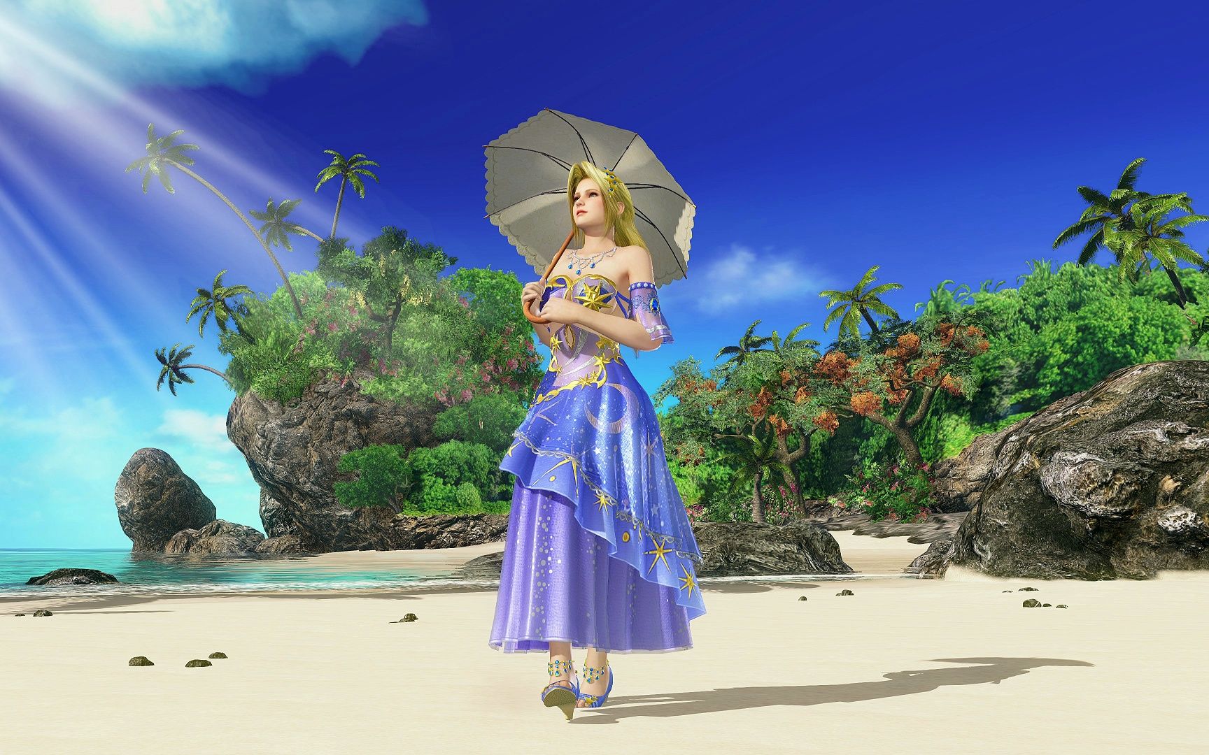 【死或生维纳斯假期】星光闪耀裙 新抽到的服饰拍照