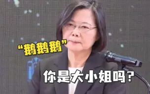 Video herunterladen: “你是大小姐吗？” 蔡英文被问尴尬问题，频繁卡词狂吐“鹅鹅鹅”