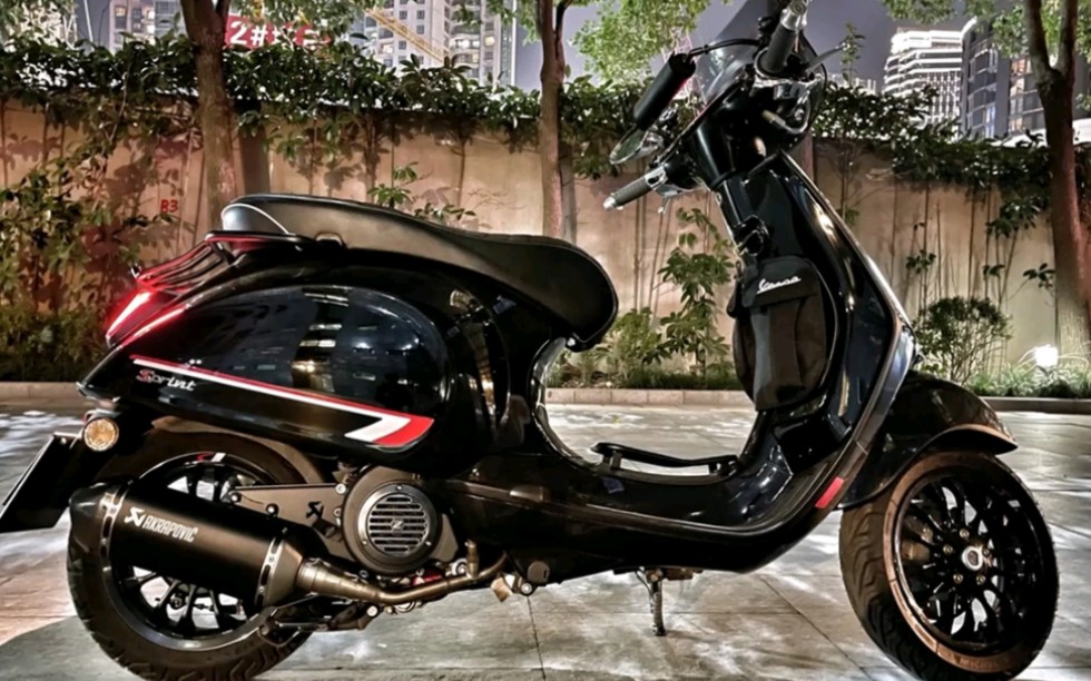 维斯帕300升级改装天蝎全段排气