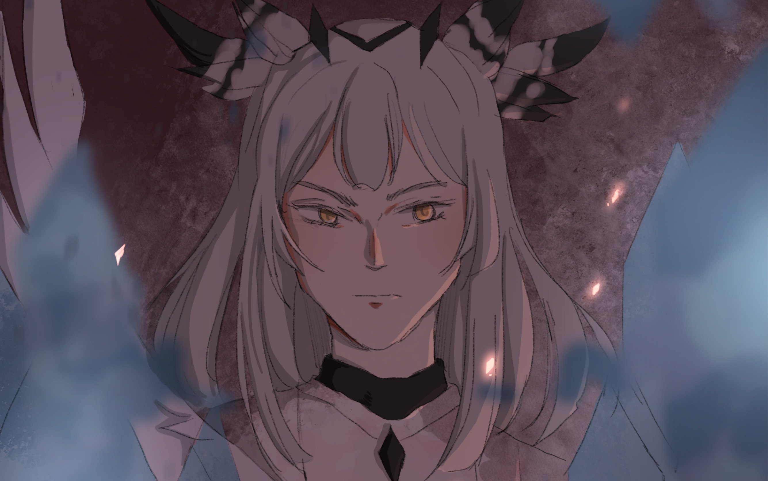 【procreate】明日方舟/白面鸮/纪念一个八十级的博士终于有了白咕咕