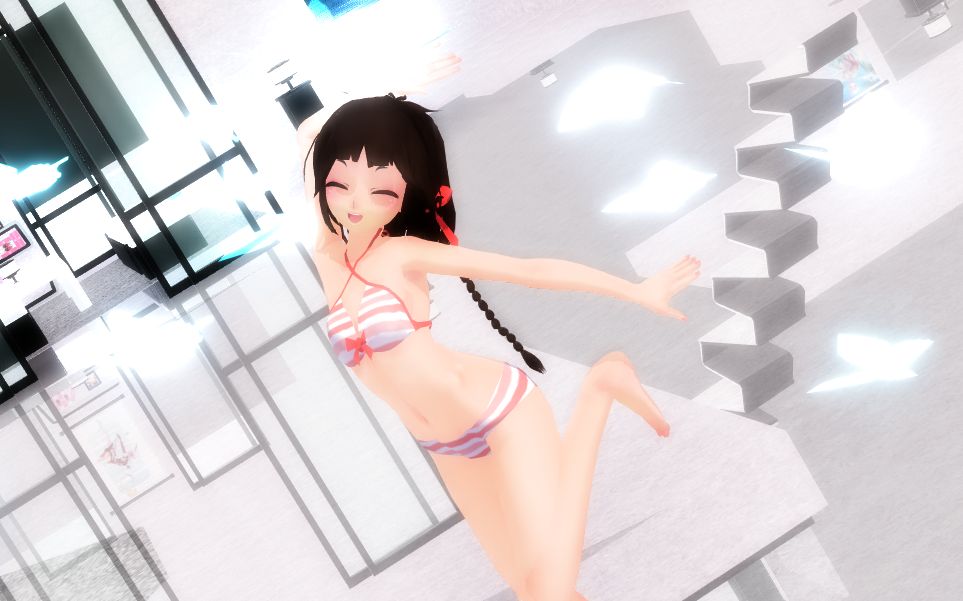 【ray渲染/泳装泠鸢】有谁能以肉眼看出冷鸟的三围