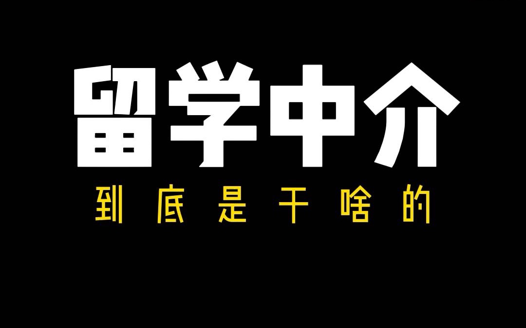 你的留学中介靠谱吗?管理你帮助你PUA你吗哔哩哔哩bilibili