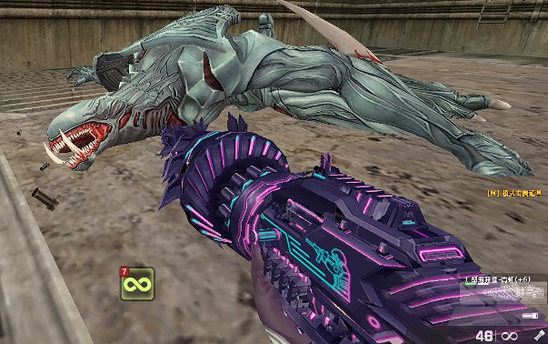 【反恐精英ol】赛博朋克皮肤版鲨鱼,果然这枪太老了都不能让异形自杀~