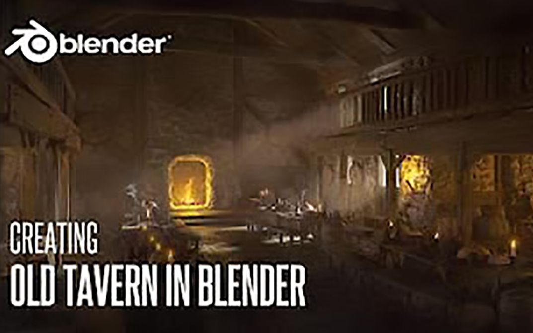 Blender 制作复古风格的酒馆建模哔哩哔哩bilibili