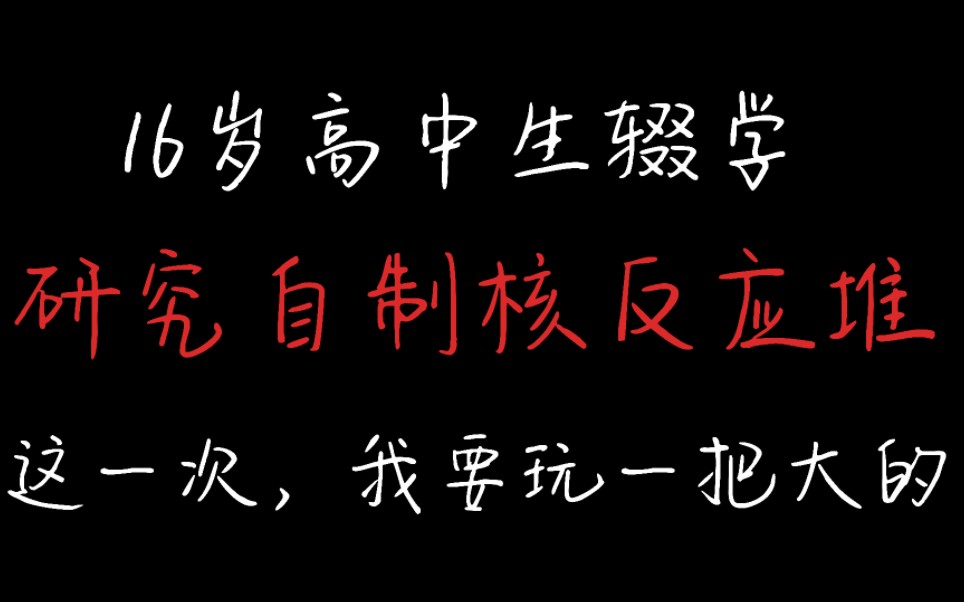 [图]我，16岁高中生辍学，学习核物理造冷核聚变反应堆！这次，我要玩一次大的