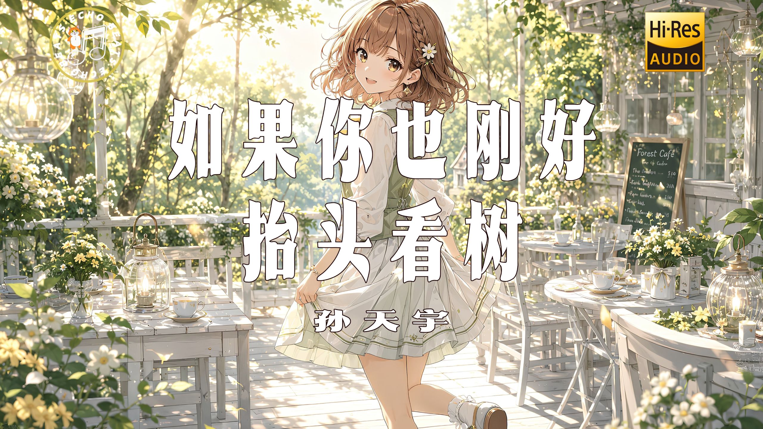 【Hi‑Res无损+4K】孙天宇《如果你也刚好抬头看树》完整版“如果你也刚好抬头看树，树上总有你想要的礼物...” 动态歌词
