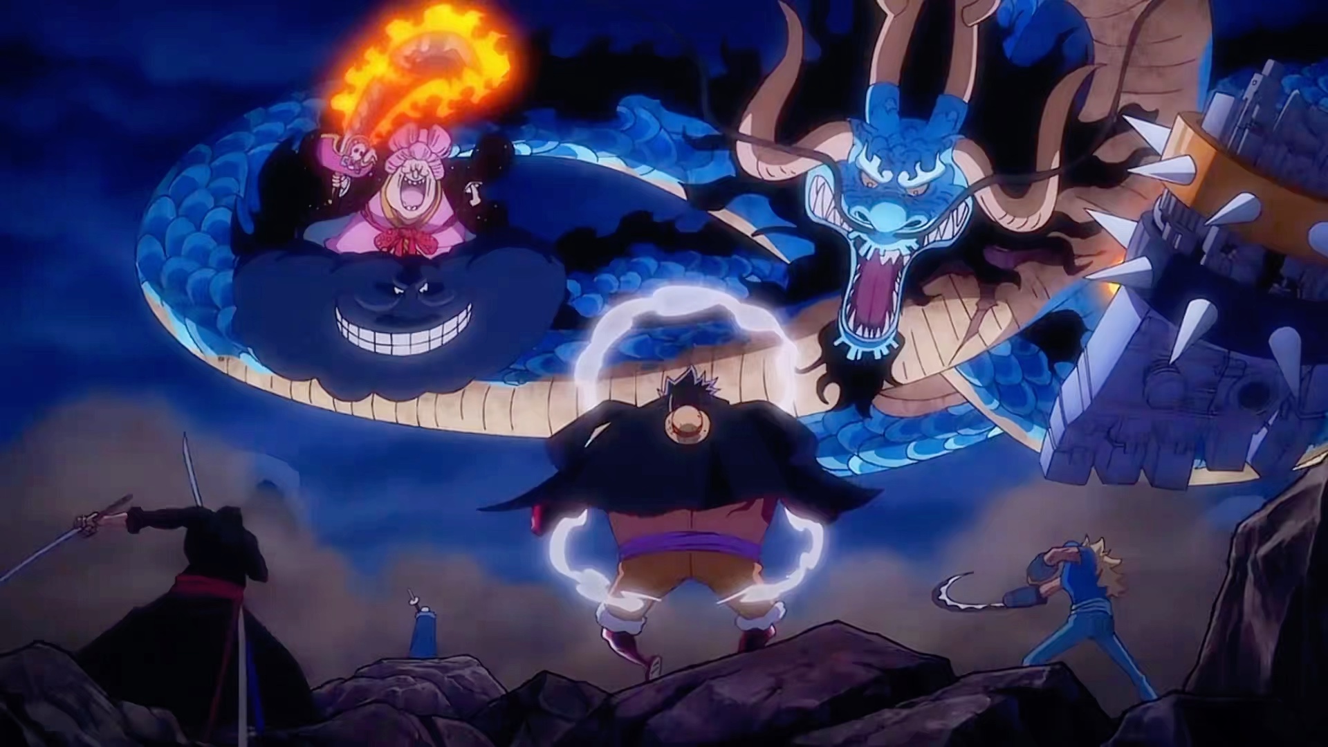 海贼王 五大超新星vs凯多 大妈