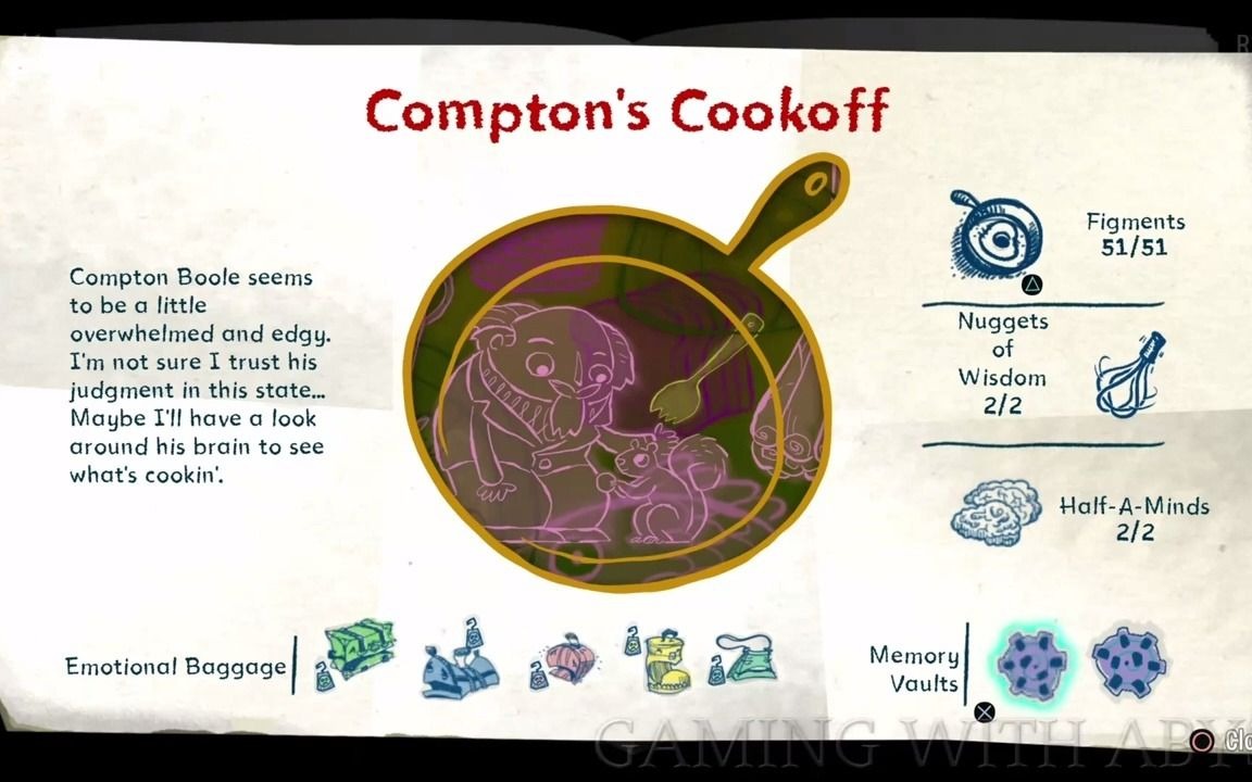 [图]《脑航员2》 康普顿的厨艺比赛 全收集 Psychonauts 2 Compton's Cookoff All Collectible Locations