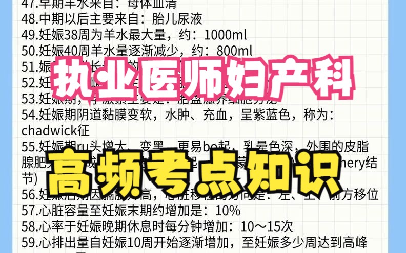 临床执业医师妇产科考点知识结构总结梳理可分享哔哩哔哩bilibili