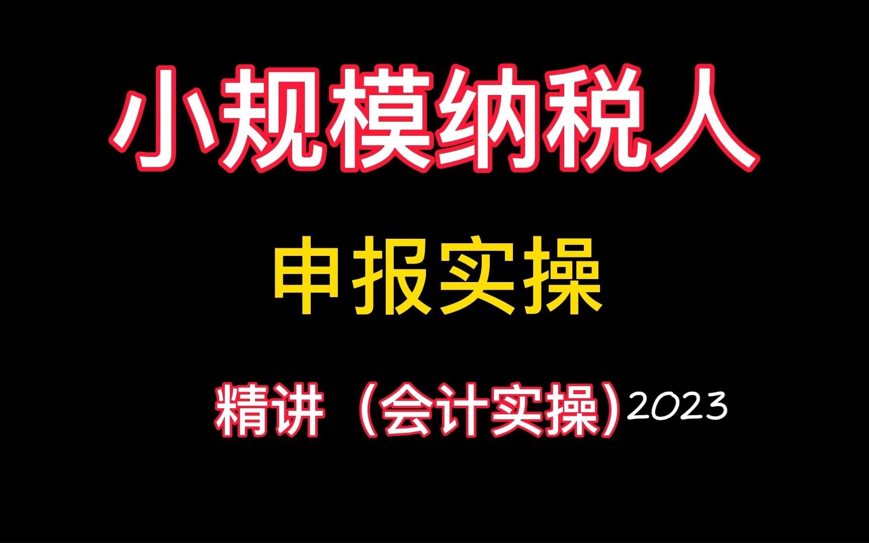 小规模纳税人新政实施后,该怎么申报呢?精讲课程来了,(附申报秘籍,申报流程,填报模板)哔哩哔哩bilibili