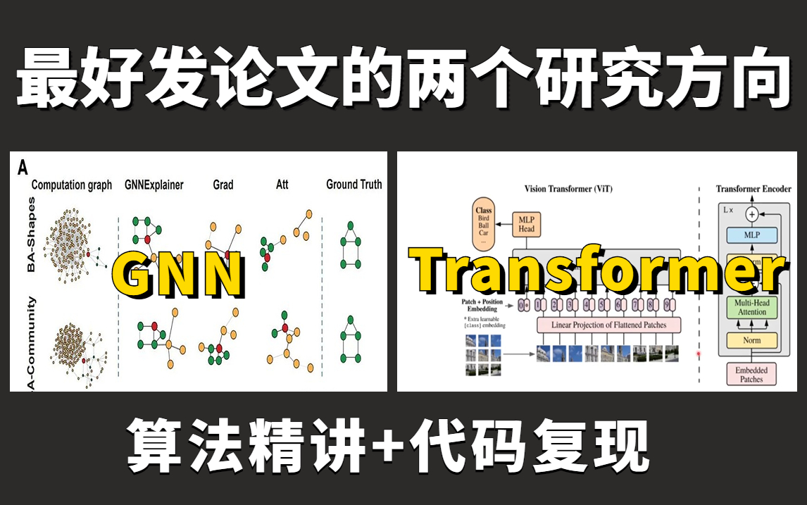 [图]2022最好发论文的两个研究方向：GNN+Transformer模型入门教程！算法精讲+代码复现，华理博士带你轻松搞定论文创新点！