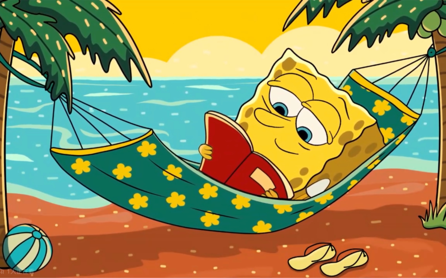 和海绵宝宝一起学习|study with me|轻音乐|读书|冷静|夏日凉爽|减轻