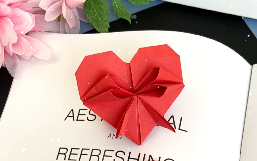 蝴蝶结爱心折纸,这么简单吗?