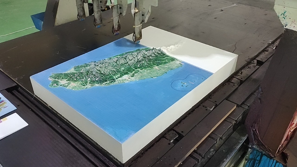 三维卫星实景喷绘沙盘 台湾篇