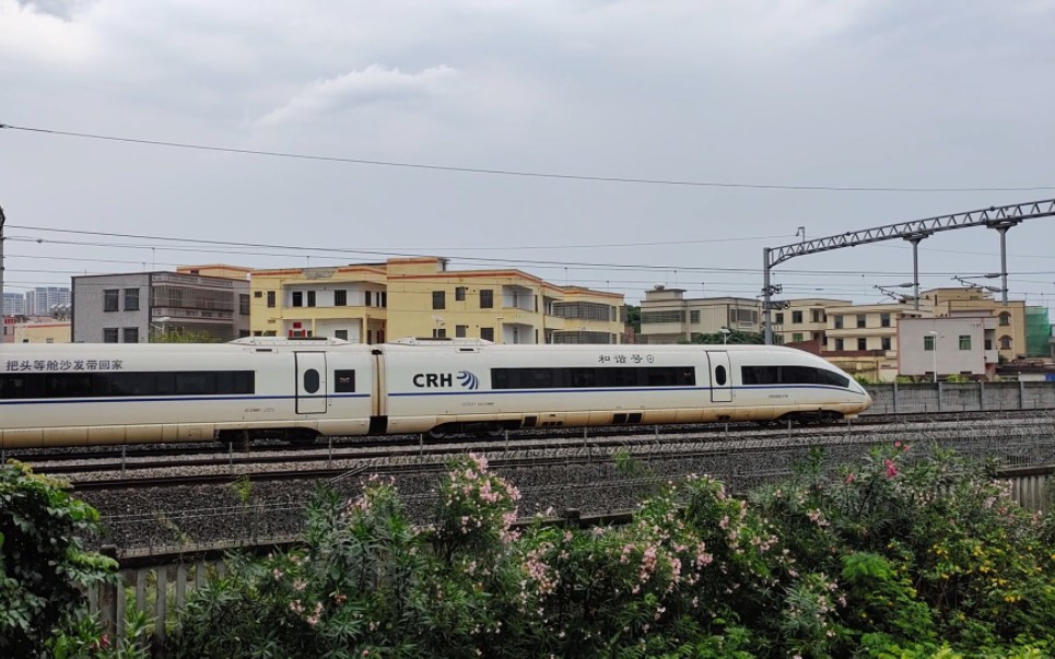 crh380b重联担当g6086(湛江西→汕头)通过