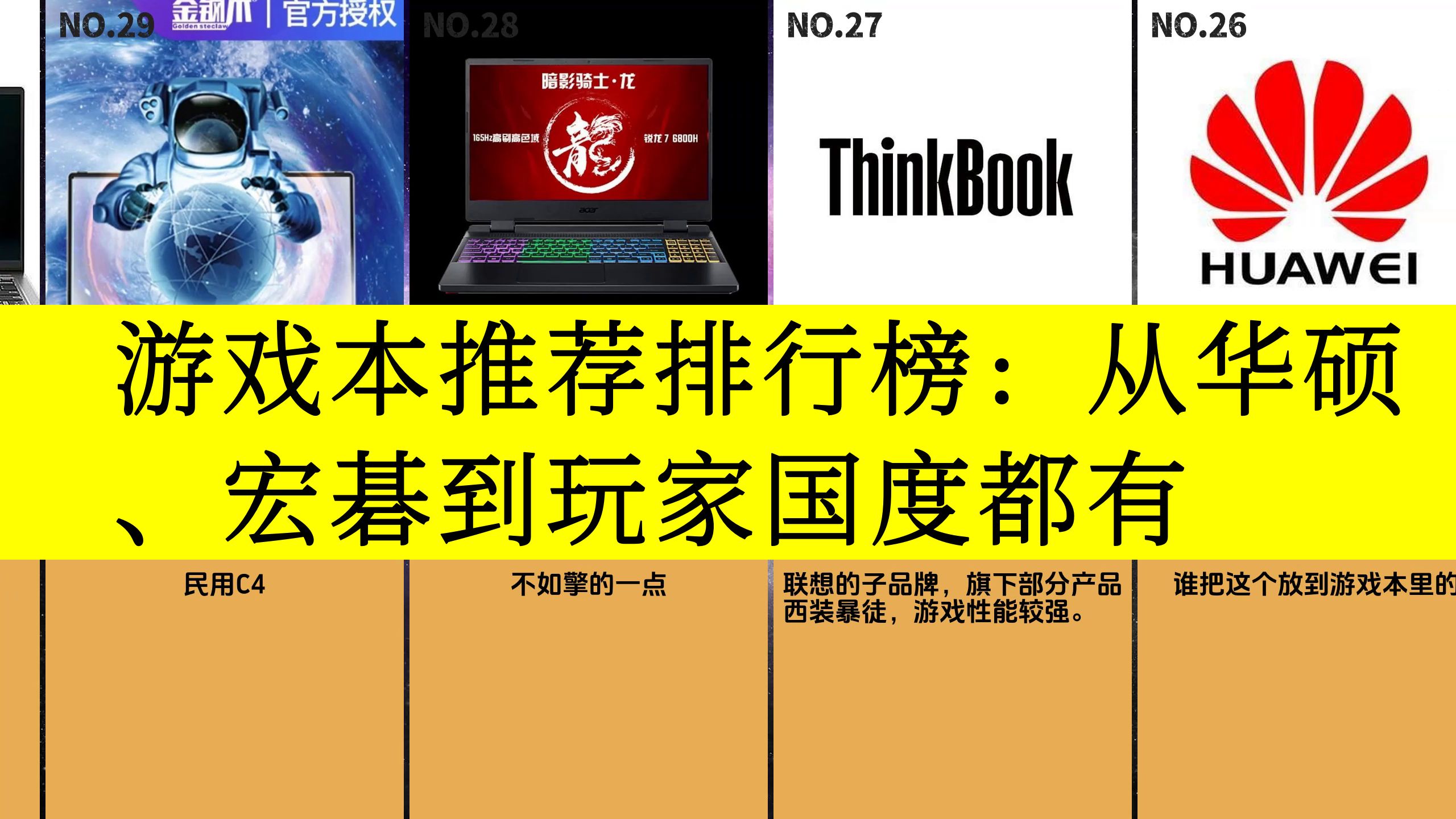 虎扑评分,游戏本推荐排行榜:从华硕、宏碁到玩家国度都有,散热与性能同样关键哔哩哔哩bilibili