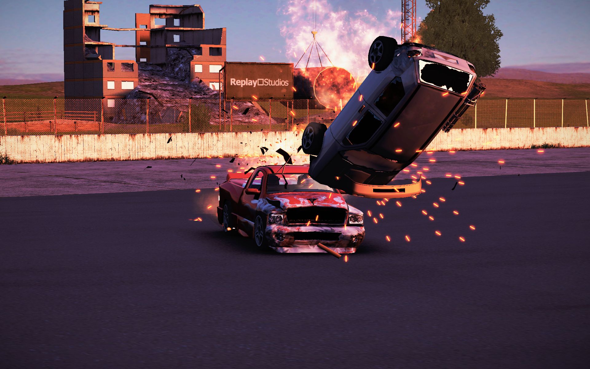 碰撞之日crashday pickemup v8 道奇公羊皮卡车 车辆演示