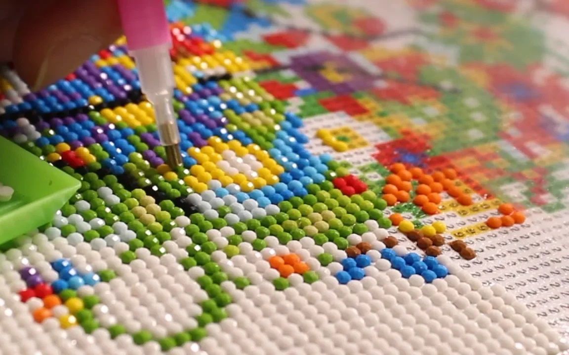 mom宝石十字绣业余爱好钻石画黏黏的声音