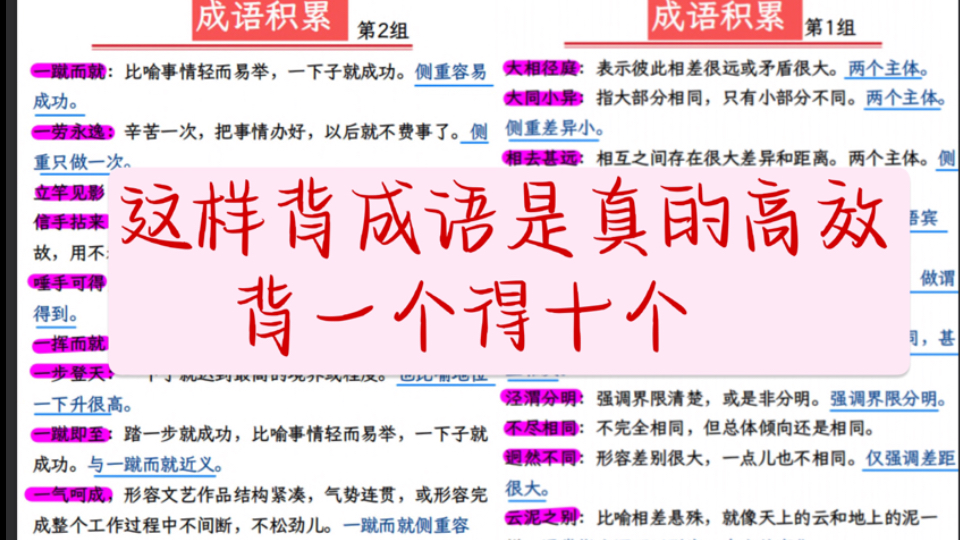 冲刺国考,这样背成语是真的很高效,背一个得十个!!早读抓紧背起来啦~哔哩哔哩bilibili