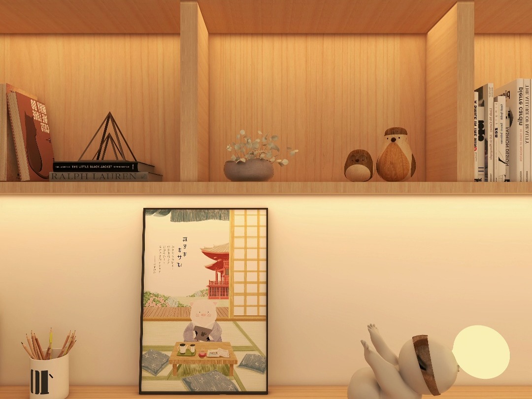 无主灯丨榻榻米书房