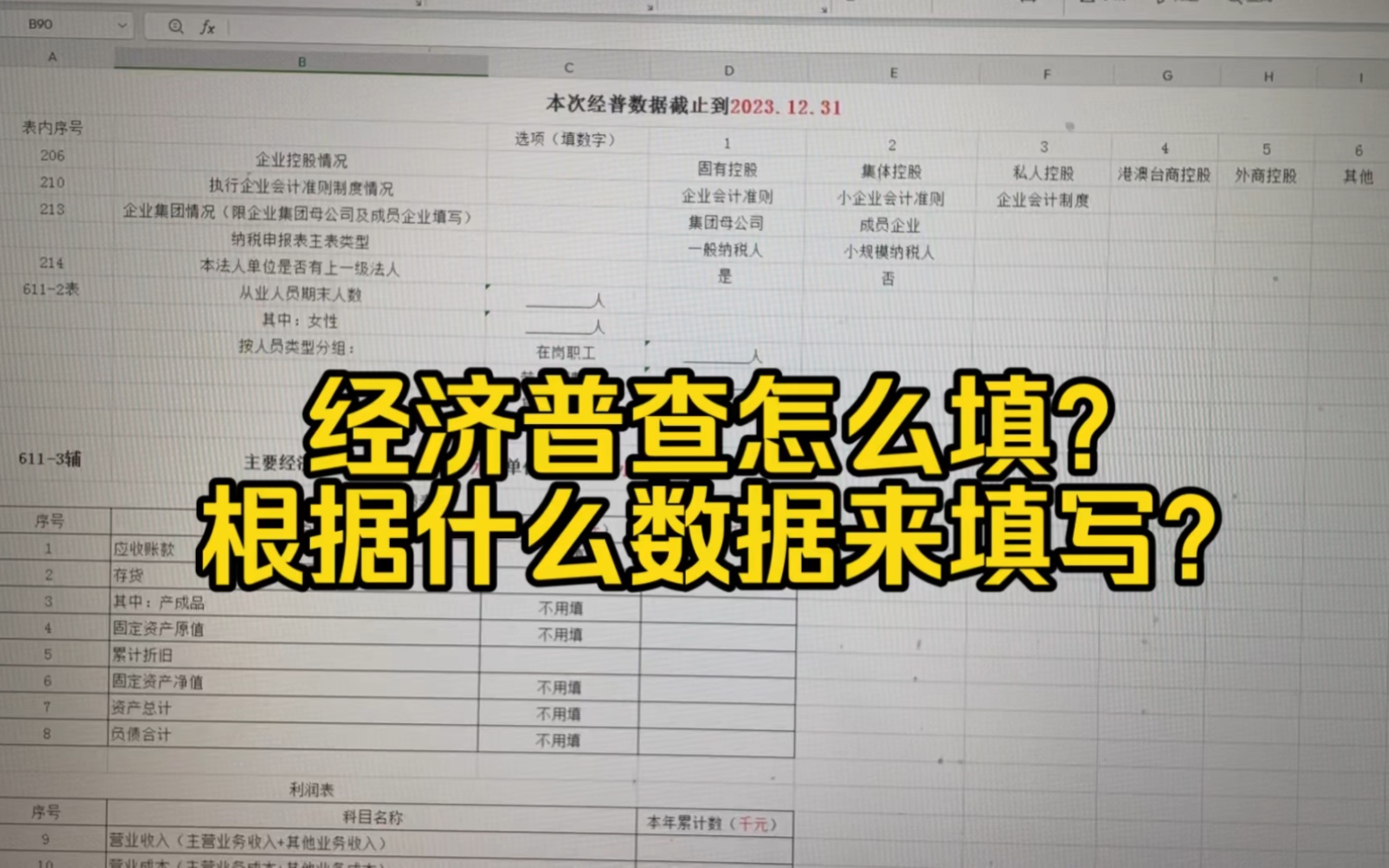 会计实操~经济普查怎么填?根据什么数据填写?哔哩哔哩bilibili