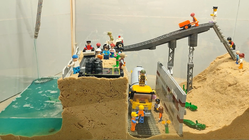 乐高大坝决口实验53 @ #玩具 #乐高