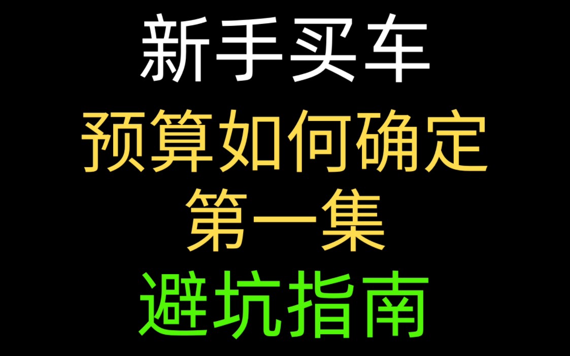 新手买车如何确定预算?买车预算在年收入多少合适,新手买车购车攻略/指南,新手买车推荐,买车推荐; 《新手买车避坑》系列,理性 易懂 可操作.哔...