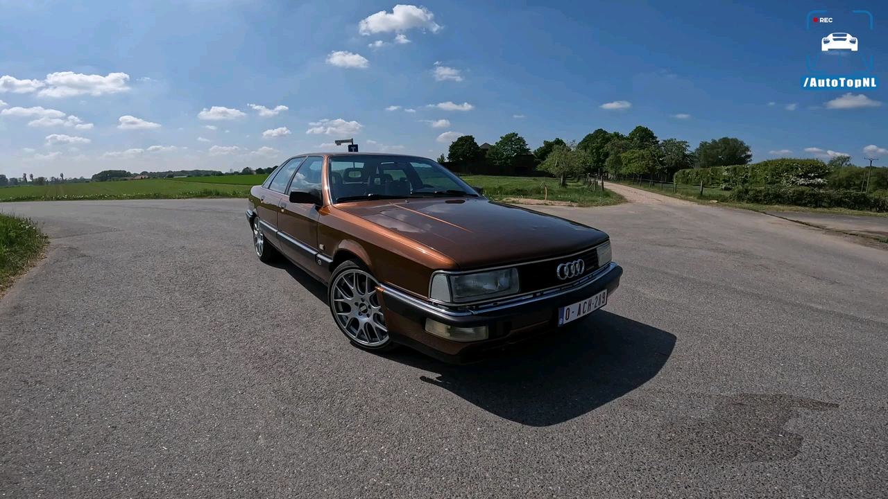 1990 audi 200 *big turbo* review on autobahn by autotopnl