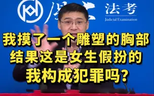 Descargar video: 我摸了一个雕塑的胸部，结果这是一个女生假扮的，我构成猥亵罪吗？